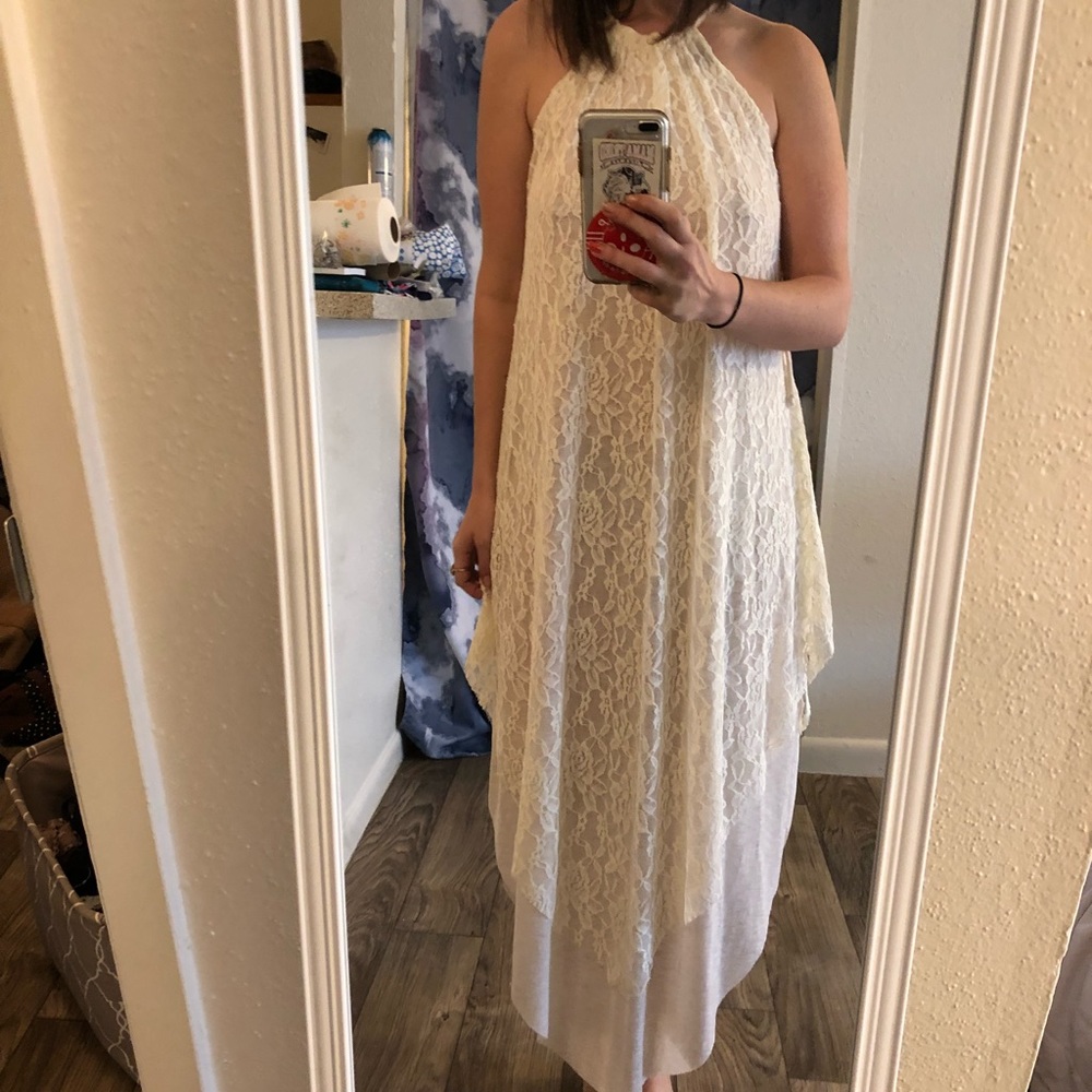 GORG lace Free People dress in white